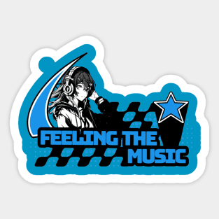 feeling the music Sticker